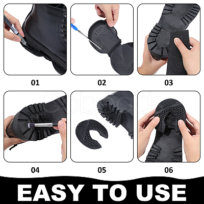 Shoe Repair Synthetic Rubber Shoe Sole Replacement DIY-WH0899-726B-1