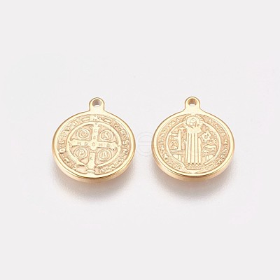 201 Stainless Steel Pendants STAS-F166-06G-1