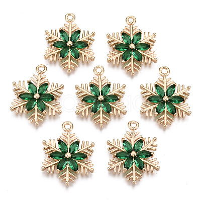 Christmas Brass Glass Pendants X-KK-R111-009-A01-1