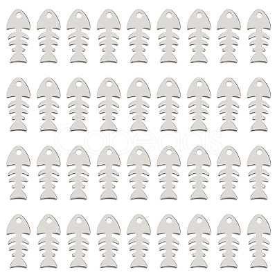 200Pcs 201 Stainless Steel Pendants STAS-SC0009-16-1