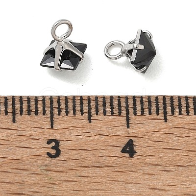 Brass Pave Cubic Zirconia Charms CU-CBABEB3-05P-01-1
