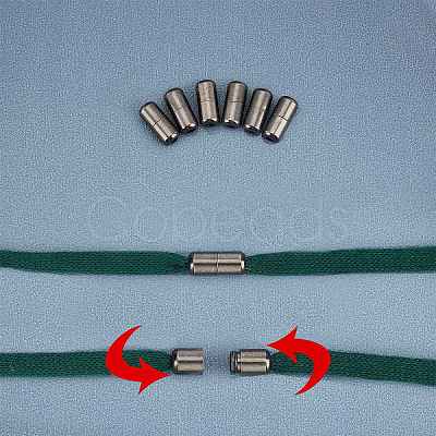 Brass Capsule Lace Lock Buckles KK-PH0001-29B-1