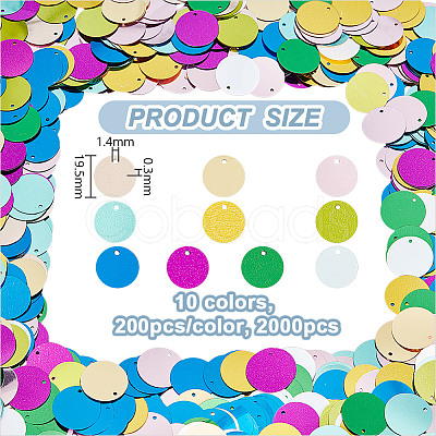 2000Pcs 10 Colors Ornament Accessories PVC-OC0001-14C-1