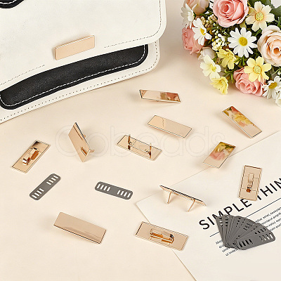12Pcs Rectangle Alloy Blank Name Tags FIND-PH0062-04KCG-1