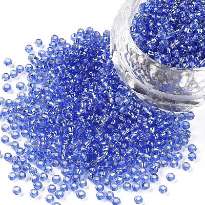 11/0 Grade A Round Transparent Glass Seed Beads X-SEED-Q007-F43-1