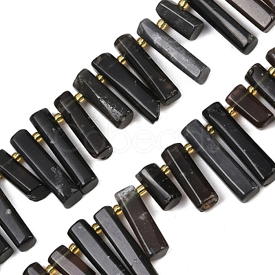Natural Tektite Beads Strands G-F829-A08-01-1