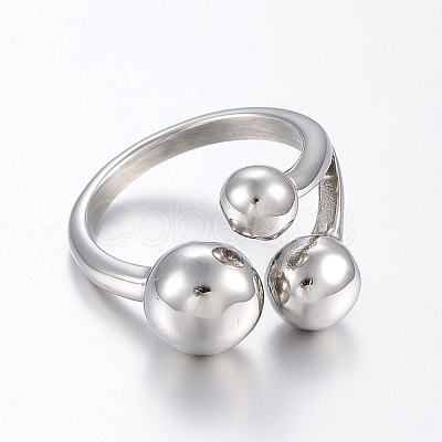 Tarnish Resistant 304 Stainless Steel Finger Rings RJEW-H125-12G-1