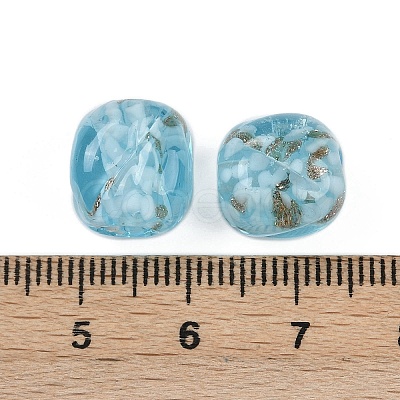Handmade Gold Sand Lampwork Beads LAMP-H069-01B-1