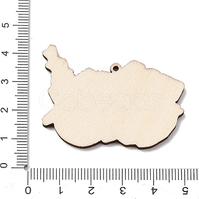 American Football Themed Printed Wooden Pendants WOOD-B012-02E-1