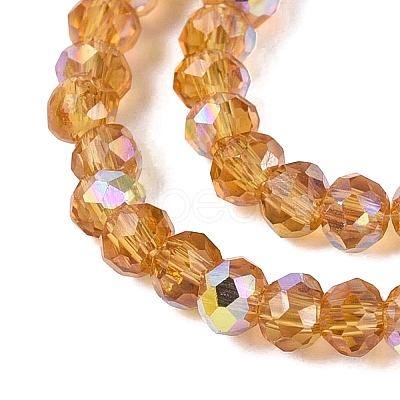 AB Color Plated Transparent Glass Rondelle Beads Strands EGLA-T029-2mm-10L-1