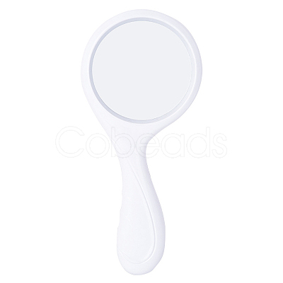ABS Plastic Curved Handle Handheld Magnifier AJEW-L073-05-1