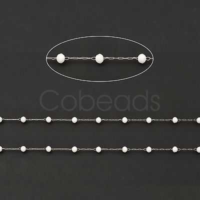 Glass Round Beaded Chains CHS-B003-04B-1