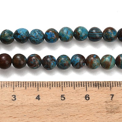 Natural Chrysocolla Beads Strands G-C289-B02-6mm-1