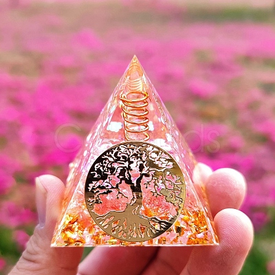 Orgonite Pyramid Resin Energy Generators DJEW-PW0012-023A-1