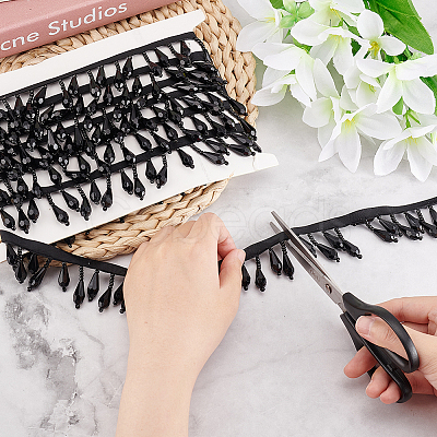 Polyester Bead Tassel Trimming DIY-WH0111-431-1