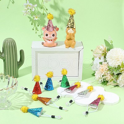10Pcs Polyester Birthday Hat FEPA-SP0001-03-1