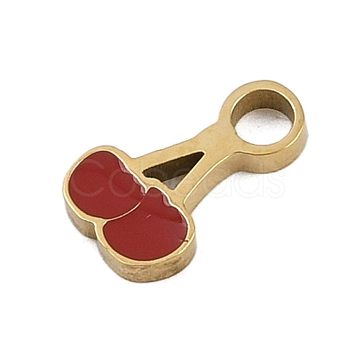 304 Stainless Steel Enamel Charms STAS-I338-01G-18-1