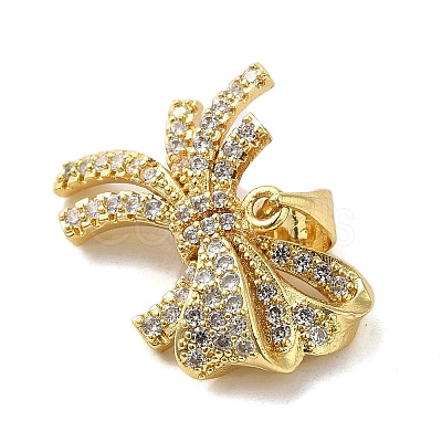 Brass Micro Pave Clear Cubic Zirconia Pendants FIND-Z041-01G-1