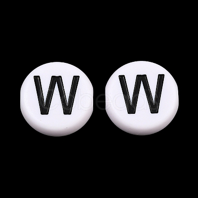 Opaque White Acrylic European Beads AC-CBA3BDD-01W-1
