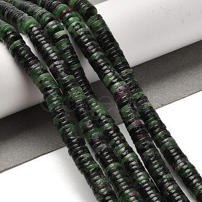 Natural Ruby in Zoisite Beads Strands G-G175-N23-01-1