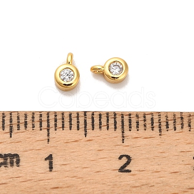 Brass Micro Pave Cubic Zirconia Pendants KK-H515-04G-1
