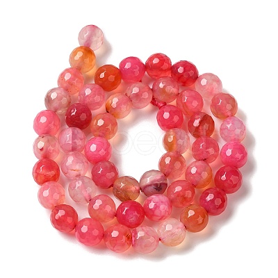 Dyed & Heated Natural Dragon Veins Agate Beads Strands G-P539-A01-04-1