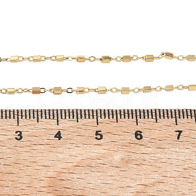 1.5MM 304 Stainless Steel Cuboid Link Chain Necklaces for Women NJEW-G201-03G-1