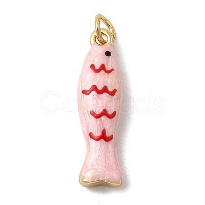 Brass Enamel Pendants KK-H092-08G-1