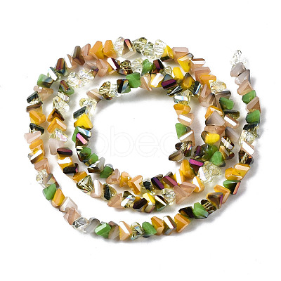 Electroplate Glass Beads Strands X-EGLA-N002-06D-1