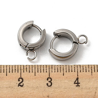 Tarnish Resistant 201 Stainless Steel Huggie Hoop Earrings Findings STAS-A167-01R-P-1