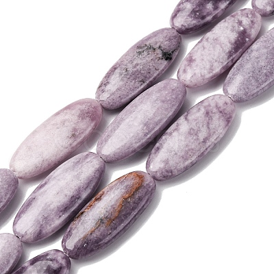 Natural Lepidolite/Purple Mica Stone Beads Strands G-F808-A01-01-1