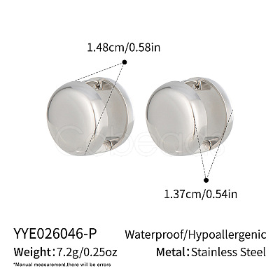 304 Stainless Steel Hoop Earrings for Women JZ9817-1-1