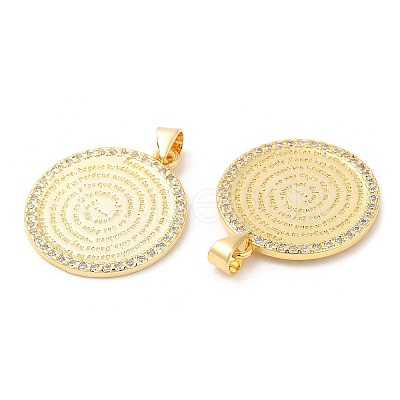 Brass with Cubic Zirconia Pendants LS-KK-K332-16A-G-1