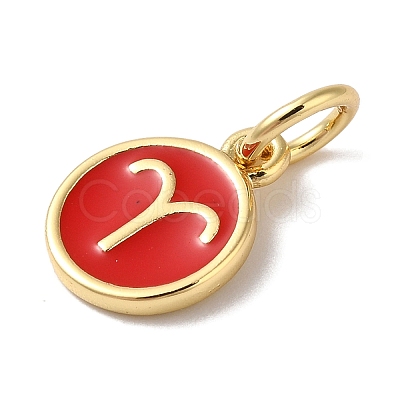 Real 18K Gold Plated Brass Enamel Charms KK-L216-001G-J03-1