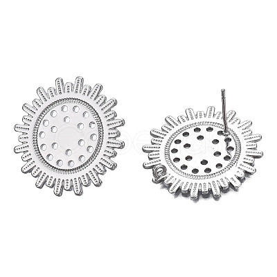 Brass Stud Earring Findings KK-N232-335P-1