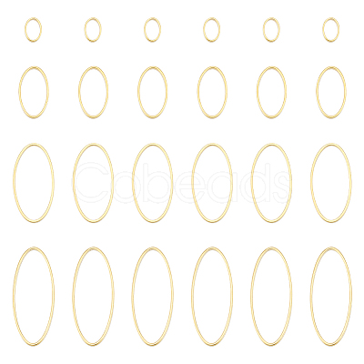80Pcs 4 Styles Brass Linking Rings KK-UN0002-92-1