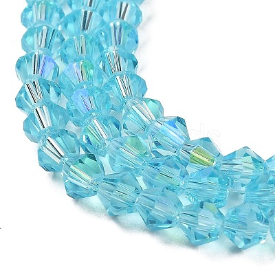 Transparent Electroplate Glass Beads Strands LS-GLAA-F029-4mm-D20-1