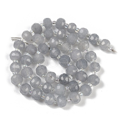 Natural Grey Agate Beads Strands G-H057-A11-01-1