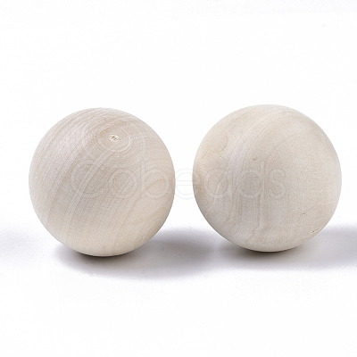 Unfinished Wood Beads X-WOOD-T014-40mm-1