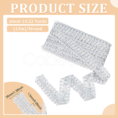 13M Metallic Lace Trims SRIB-WH0011-094A-1