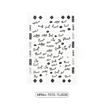 Nail Art Stickers Decals MRMJ-T072-TL0035-1