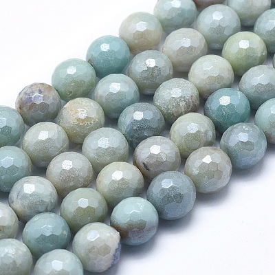 Natural Flower Amazonite Beads Strands X-G-O164-02-6mm-1