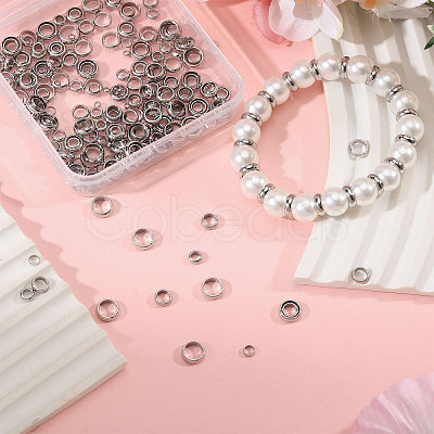 300Pcs 6 Styles 304 Stainless Steel Beads STAS-CA0002-47-1