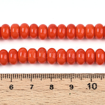 Opaque Solid Color Glass Beads Strands GLAA-ZX008-8mm-18M-1