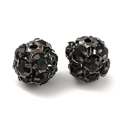 Gunmetal Brass Rhinestone Beads RB-F035-05B-02-1