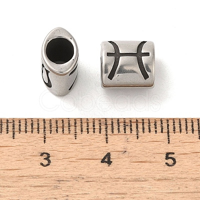 Oval with Constellation 304 Stainless Steel Beads STAS-E215-05AS-09-1