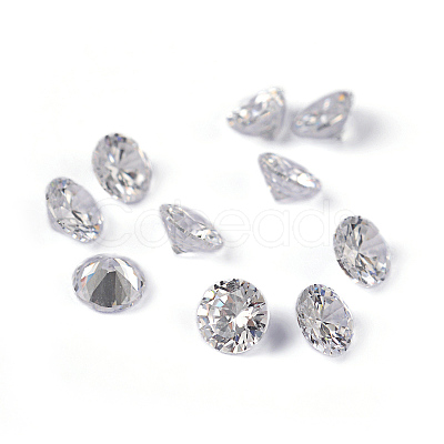 Clear Grade A Diamond Shaped Cubic Zirconia Cabochons X-ZIRC-M002-4mm-007-1