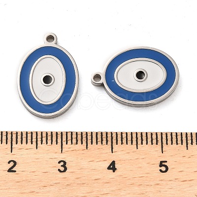 304 Stainless Steel Enamel Pendants STAS-L022-102P-1