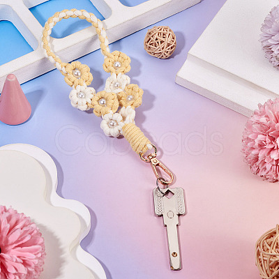 Hand-woven Flower Pendant Decorations KEYC-TAC0009-02KCG-02-1