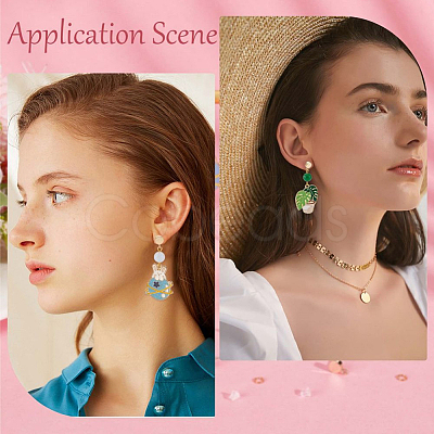 Brass Stud Earring Findings KK-CN0003-42G-1